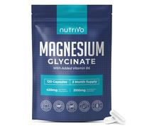 Magnesium Glycinate Capsules 2100mg with Vitamin B6 | High Strength Magnesium Supplements | 120 Capsules - 2 Month Supply | No Fillers, No Binders or Additives | Vegan, Gluten Free, Non-GMO & UK Made