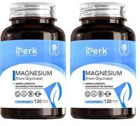 Magnesium Glycinate Capsules Provide 300 mg of Pure Elemental Magnesium Per Serving 120 Vegan Caps | Magnesium Supplement Non GMO, Dairy & Gluten Free (Pack of 2)