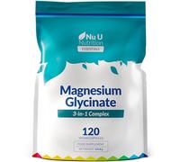 Magnesium Glycinate | Citrate | Malate | 3-in-1 Complex 1813mg - 120 Vegan Capsules - Sustained Release - Triple High Absorption 384mg Elemental Mag per Serving - Made in The UK - Nu U Nutrition
