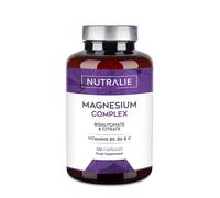 Magnesium Glycinate Complex - 2145mg Bisglycinate + Citrate - Magnesium Supplements - Vitamins B5 + B6 + C - 120 Capsules Vegan Nutralie