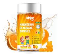 Magnesium Glycinate Gummies 100mg for Kids, Vitamin D3 Magnesium Gummies for Sleep, Brain, Focus, Bone, Gluten Free, Non GMO, Vegan, 60 Gummies (1)