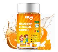 Magnesium Glycinate Gummies 100mg for Kids, Vitamin D3 Magnesium Gummies for Sleep, Brain, Focus, Bone, Gluten Free, Non GMO, Vegan, 60 Gummies (1)