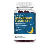 Magnesium Glycinate Gummies 400mg - Magnesium L-Threonate 200mg - 60 Counts - Sugar-Free Potassium Supplement with Vitamin D&B6 & CoQ10 for Calm Mood & Rest Support