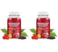 Magnesium Glycinate Gummies for Adults 120 Count - 600 MG Per Serving, Promotes Relaxation & Restful Sleep, Focus, Supports Heart & Bone Health, Raspberry Flavor, Non-GMO (Pack of 2)