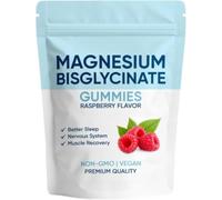 Magnesium Glycinate Gummies, Raspberry Flavor, 1 Pack | Sugar-Free, Vegan; For Daily Care; Supports Sleep, Recovery & Joint Comfort