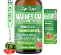 Magnesium Glycinate Liquid 60ml Watermelon Energy & Vitality Support | Supa Supps 3-in-1 Magnesium Glycinate complex supports energy and daily wellbeing, Watermelon flavour