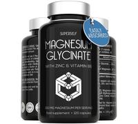 Magnesium Glycinate Supplement - 1500mg Magnesium Bisglycinate Capsules with Zinc & Vitamin B6-120 Tablets High Strength Complex - 300mg Chelated