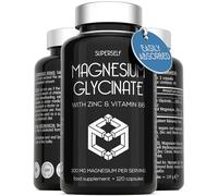 Magnesium Glycinate Supplement - 1500mg Magnesium Bisglycinate Capsules with Zinc & Vitamin B6-120 Tablets High Strength Complex - 300mg Chelated Supplement with Zinc - Advanced Absorption - UK Made