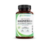 Magnesium Glycinate Supplement 1600mg with Vitamin B6, 352mg of Elemental Magnesium, 94% Daily NRV, 120 High-Strength Capsules 2 Months Supply, Supports Muscle & Nerve Health, Vegan, Lab Tested