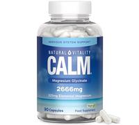 Magnesium Glycinate Supplement 2666mg | Providing 325mg Elemental Mag | High Strength Magnesium Bisglycinate for Women & Men | 90 Vegan Capsules | Natural Vitality Calm