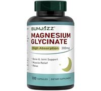 Magnesium Glycinate Supplement Capsules 300mg - 300 Counts - 100% Chelated for High Absorption Vegan Essential Mineral Supplement