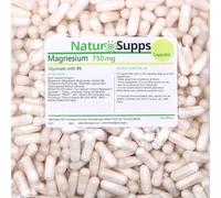Magnesium Glycinate Supplement with Vitamin B6, 90 750mg Vegan Vegetarian Capsules, 1500mg 2 Capsule Serving - 300mg Magnesium, for Sleep, Reduction of Tiredness and Fatigue, UK Made by Natur Supps