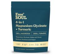 Magnesium Glycinate + Turmeric 4-in-1 Complex | Triple-Strength Magnesium Supplements with 1283mg, Bisglycinate, Citrate, Malate & 2000mg