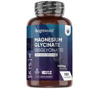 Magnesium Glycinate with Vitamin B6 Magnesium Bisglycinate Powder Capsules - 180 Capsules - 3 Months Supply