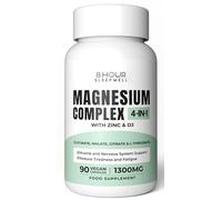 Magnesium Glycinate with Zinc & Vitamin D3 | 4 in 1 Complex | 1300mg Magnesium Supplements (Bisglycinate, Citrate, Malate & L-Threonate) | 90 Vegan, Gluten-Free Capsules | High-Strength & Absorption