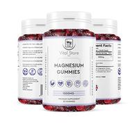 Magnesium Gummies 1000MG - Vegan 1 Month Supply - Berry Flavour - High Strength Magnesium Gummies - Magnesium Supplements, 30 Count (Pack of 1)