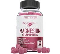 Magnesium Gummies - 770 MG Magnesium Citrate - Promotes Calmness & Improves Sleep. Helps Muscles Recover & Relieves Cramps - 60 Vegan Gummies