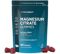 Magnesium Gummies 8,100mg Elemental Magnesium Per Pack | 90mg x 90 Vegan Gummies | Citrate Supplement | Berry Flavoured & Vegan | Horbaach