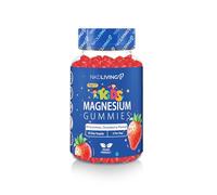 Magnesium Gummies for Kids - Calm, Focus & Sleep Support - Natural Strawberry Flavour - No Added Sugar - Vegan & Non-GMO - Magnesium Citrate Supplement for Children, 60 Gummies