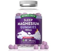 Magnesium Gummies for Sleep | 5400mg Magnesium Citrate Per Bottle | 180mg Elemental Magnesium | 60 Berry Flavour Vegan Gummies | Nature's Truth