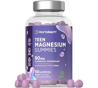 Magnesium Gummies for Teens 800mg | Magnesium Citrate Supplement for Teenagers | 90mg Elemental | 60 Count - Berry Flavour | Vegan | by Horbaach