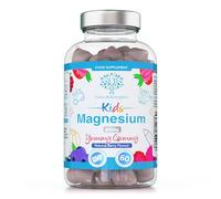 Magnesium Gummies - Kids Formulation, Providing 90mg of Elemental Magnesium from Citrate - 60 Natural Berry Flavour Chewable Yummy Gummies for Muscle and Nerve Support - up to 2 Month Supply - UK