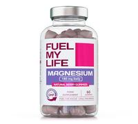Magnesium Gummies, Providing 180mg Daily dose of Elemental Magnesium from Citrate - 60 Natural Berry Flavour Chewable Yummy Gummies for Better Sleep, Muscle and Nerve Support - UK Made