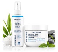 Magnesium Joint Care Bundle - Magnesium Joint Spray & Muscle Cream 100ml | Cooling Magnesium Oil Spray for Joints & Aching Muscles | Fast Absorbing Zechstein Formula | Vegan Friendly