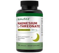 Magnesium L-Threonate Capsules 1800mg - 90 Count- High Absorption Magnesium Supplement - Bioavailable Form for Rest and Cognitive Function Support