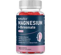 Magnesium L-threonate Gummies 90 Count 2000mg Brain Supplements for Memory, Energy, Muscle, Calm & Focus - Gentle on Stomach