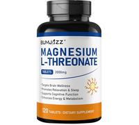 Magnesium L-Threonate Tablets 2000mg - 120 Count - Supports Brain Cognition, Memory, Focus, Alertness, Rest, Muscle Relaxation