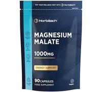 Magnesium Malate Capsules 1000mg | High Absorption Elemental | High Strength Supplement | 90 Vegan Capsules | by Horbaach