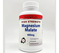 Magnesium Malate Pure Capsules 800mg Per Capsule - NO Fillers - Vegetarian and Vegan Safe