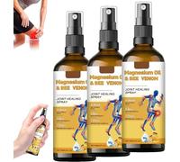 Magnesium Oil Bee Venom Joint Healing Spray,Professionnel Bee Venom Sprays,BeeVenom Arthritis Spray,Bee Venom Pain Relief Sprays,Effective Relief for Back, Neck, Hands, Kneel(3 Pcs)