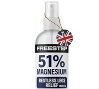 Magnesium Oil Spray for Restless Legs, 51% Zechstein Magnesium Chloride, Muscle Pain Support & aids Sleep, Fast-Absorbing, Unscented, 150 ml by Freestep