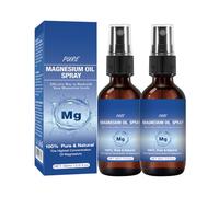 Magnesium Oil Spray,Organic Pure Magnesium Spray for Sleep,Topical Magnesium Mist for Feet and Legs,Muscle Recovery &Leg Cramps, Fast Absorb,60 ml (2)