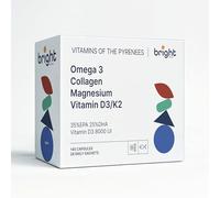 Magnesium Omega 3 Collagen & Vitamin D3 K2 8000IU Unique Premium Vitamin Set - 100% Natural - 28 Daily Sachets