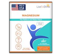 Magnesium Patches for Men and Women - Muscle Recovery, Bone Strength, Nerve Function - Transdermal Topical Support - USA Made - 30 Slow-Release Patches - Live To Shine