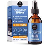 Magnesium Spray for Restless Legs, Muscle Cramps, Joints and Sleep, 200ml | Topical Magnesium Oil for Feet and Body, Zechstein Source, 100% Natural and Ultra Pure, 200ml Glass Bottle