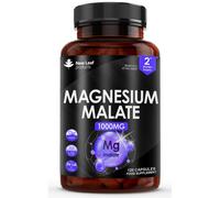 Magnesium Supplements 1000mg - Pure Magnesium Malate Capsules - Bones & Sleep Support - High Absorption Elemental - Vegan High Str