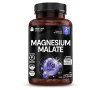 Magnesium Supplements 1200mg - Pure Magnesium Malate Capsules - Bones & Sleep Support - High Absorption Elemental - Vegan High Strength - 2 Months Supply