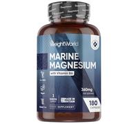 Magnesium Supplements - 180 Vegan Capsules - 3 Months Supply - 360mg