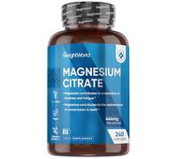 Magnesium Supplements 240 Vegan Capsules | Providing 444mg Elemental Magnesium | Lactose & Gluten-Free