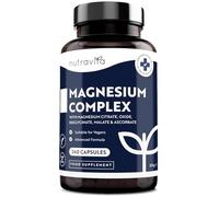 Magnesium Supplements 5-in-1 Complex 1146mg - 240 Vegan High Strength Capsules - 400mg Elemental Magnesium - Bis Glycinate, Citrate, Malate, Oxide, Ascorbate - Muscle Support & Sleep Aid - Nutravita