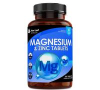 Magnesium Supplements with Zinc 365 Tablets - Bones, Muscle Immune Support Easy to Swallow Sleep Supplement Vegan, GMO-Free, Gluten-Free,