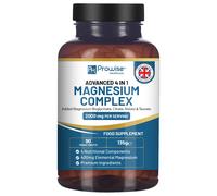 Magnesium Tablets 4-in-1 White Vegan 400mg Elemental Glycinate Citrate 60ct Caps