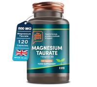 Magnesium Taurate 507mg Supplement - 2 in 1 with Vitamin B6 - 120 Capsules Support Energy & Muscle Function, Ideal for Men Women, 120 Days Supply Heart by The Good Guru