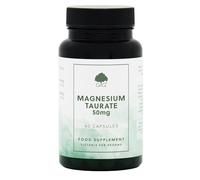 Magnesium Taurate 50mg - 60 Vegan Capsules, Highly Absorbable Chelated Magnesium with Taurine for Reduction of Tiredness and Fatigue - Made in The UK - G&G Vitamins