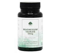 Magnesium Taurate 50mg - 60 Vegan Capsules, Highly Absorbable Chelated Magnesium with Taurine - Made in The UK by G&G Vitamins