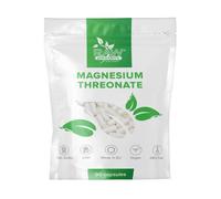 Magnesium Threonate 1800mg | 133mg Elemental Magnesium | High Strength L-Threonate Capsules for Brain & Nervous System Support | Vegan Supplement | Raw Powders